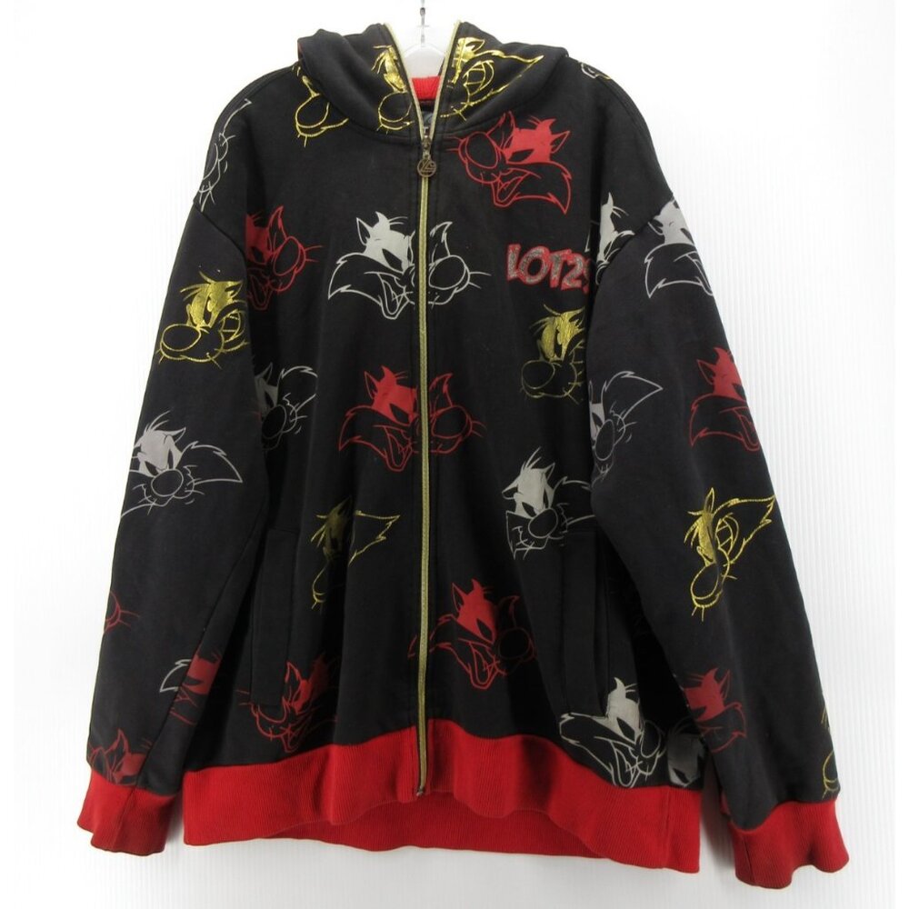 VINTAGE Looney Tunes Sweatshirt Large Sylvester LOT29 AOP Graphic Y2K*